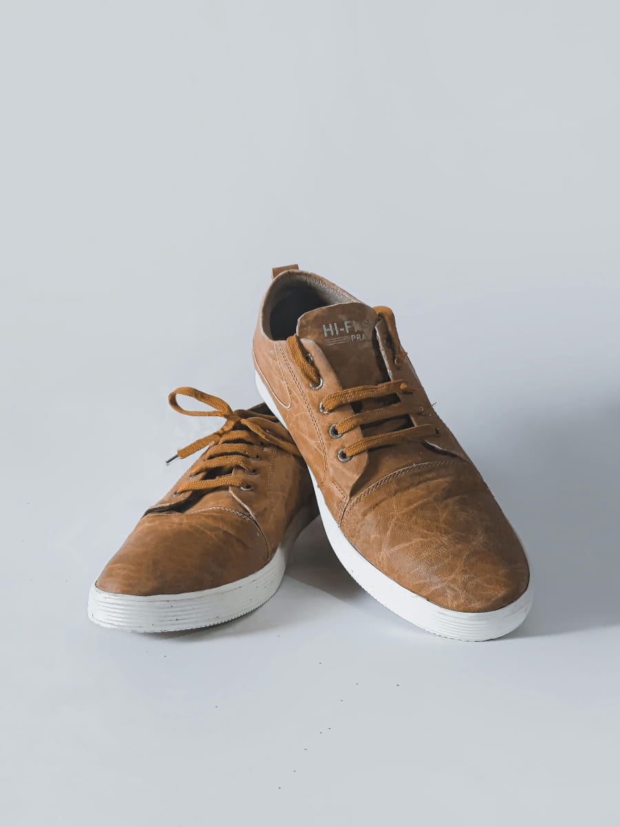 Suede mixed sneakers